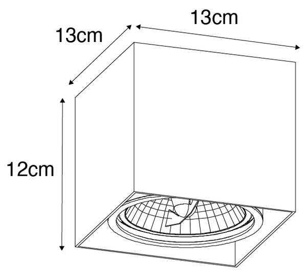 Spotlight de design cu AR111 pătrat - Box