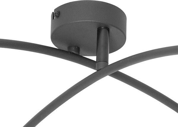 Plafoniera de design neagra cu auriu 4 lumini - Noud