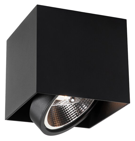 Spotlight de design negru pătrat AR111 - Box