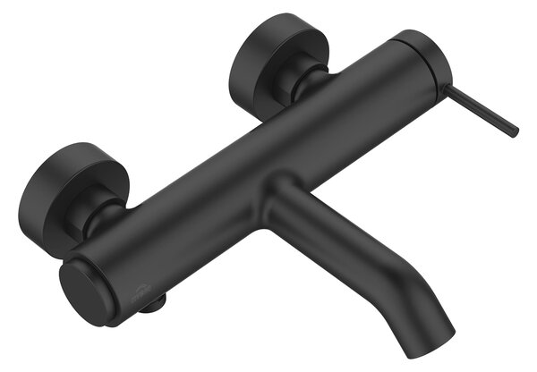 Invena Kalitea, baterie pentru cada de perete 150mm, negru mat, INV-BW-72-004-V