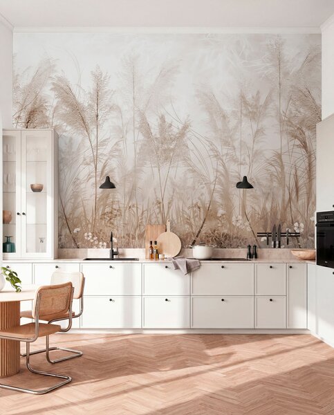 Tapet Plante înalte în culori pastelate, Fototapet Natură, u93903 : Uwalls.ro