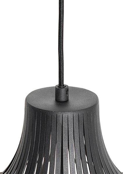 Lampă modernă suspendată neagră 38 cm - Saffira