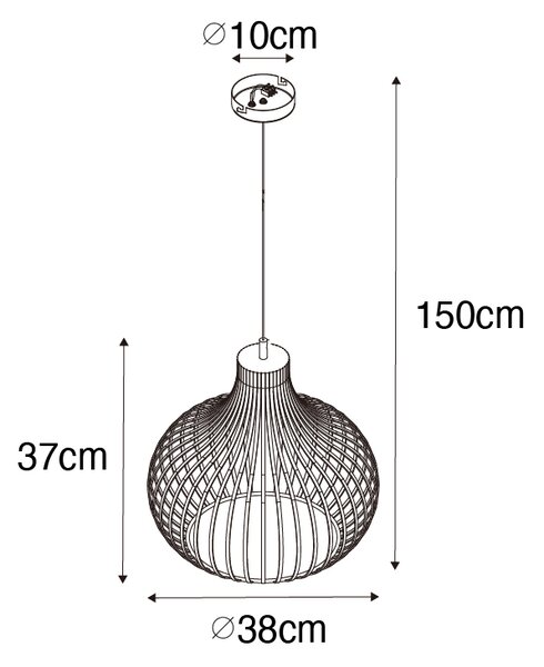 Lampă modernă cu pandantiv maro 38 cm - Saffira