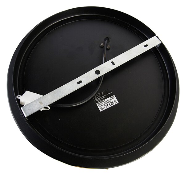 Plafoniera industriala neagra cu auriu 35 cm - Barril