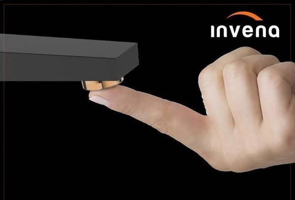 Invena Midnight, robinet pentru lavoar înalt, negru-aur roz, BU-35-W14-V