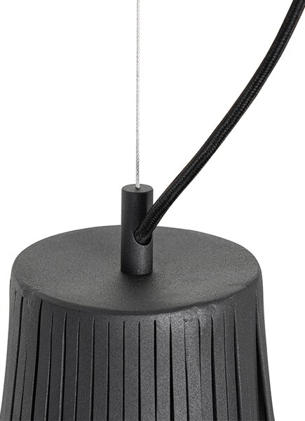 Lampă modernă suspendată neagră 48 cm - Saffira