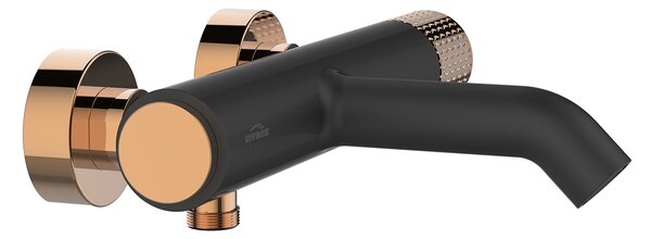 Invena Moonlight, baterie pentru cada de perete 150 mm, negru-aur roz, INV-BW-77-014-V