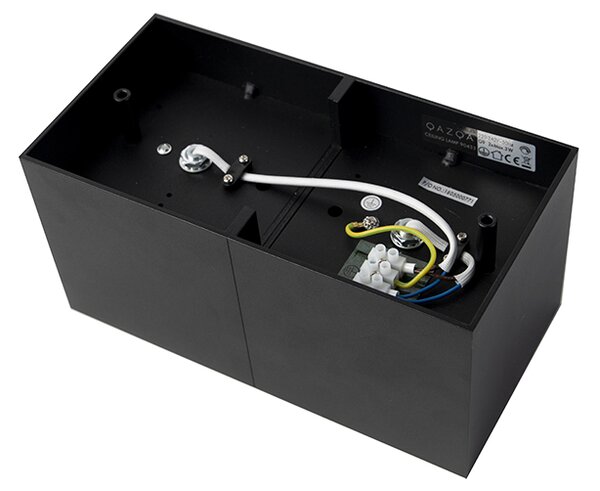 Spotlight de design negru dreptunghiular cu 2 lumini - Box