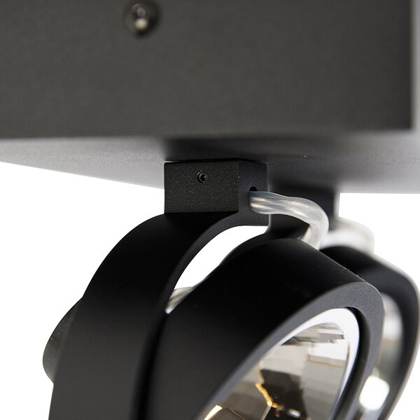 Spotlight de design negru reglabil cu 2 lumini - Go