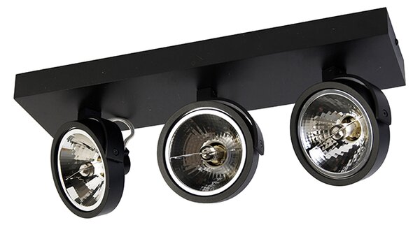 Spotlight de design negru reglabil cu 3 lumini - Go