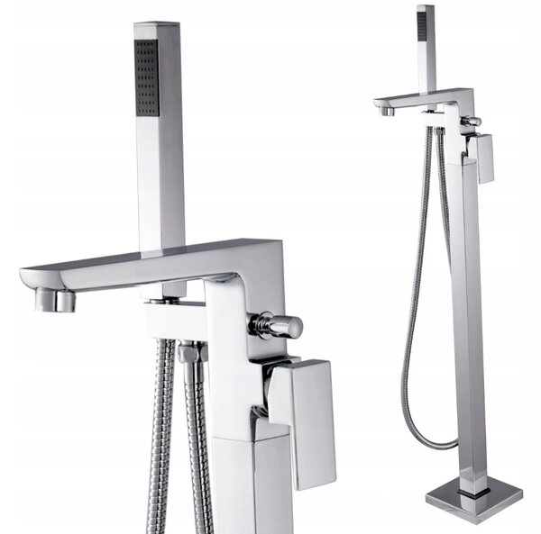 Invena Paros, baterie pentru cada de sine statatoare, crom, INV-BW-09-W01-A