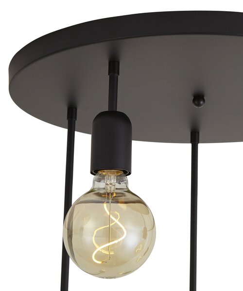 Plafoniera moderna neagra cu 5 lumini - Facil