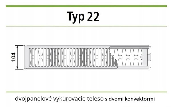 Invena Prov K22, radiator panou 550x700 mm cu accesorii 1179W si racord lateral, alb, INV-UG-91-557-A