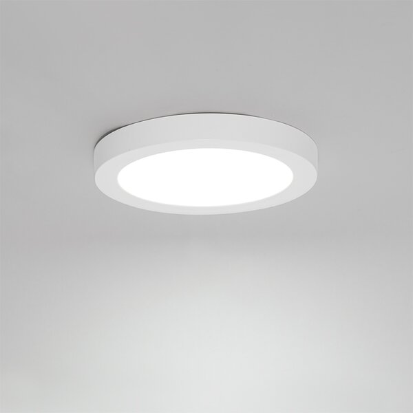 Spot încastrat sau aplicat alb 18 cm incl. LED Dimabil în 3 trepte până la cald cu comutator DIP - Trans