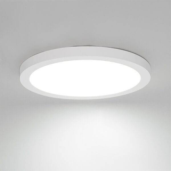 Spot încastrat sau aplicat alb 30 cm incl. LED Diminuare în 3 trepte până la cald cu comutator DIP - Trans