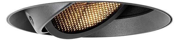 Spot modern îngropat negru GU10 AR111 rotund fără rama - Oneon Honey