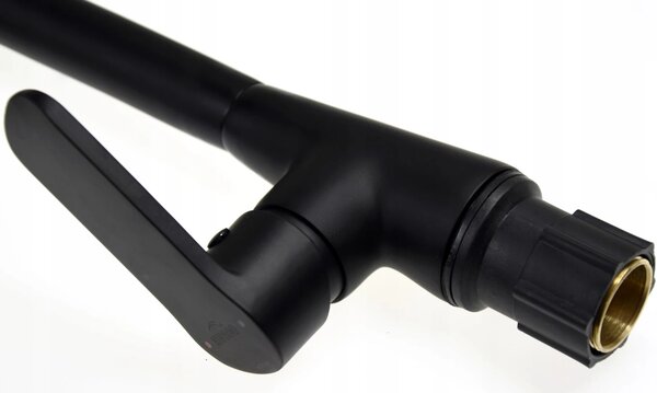 Invena Siros, baterie de lavoar de sine stătătoare, negru mat, BZ-90-L04-A