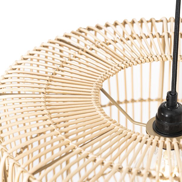 Lampă suspendată orientală din ratan 45 cm - Maud