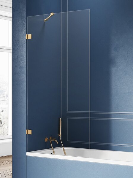 New Trendy Avexa Gold paravan cadă 50 cm o piesă auriu periat/sticlă transparentă EXK-2004