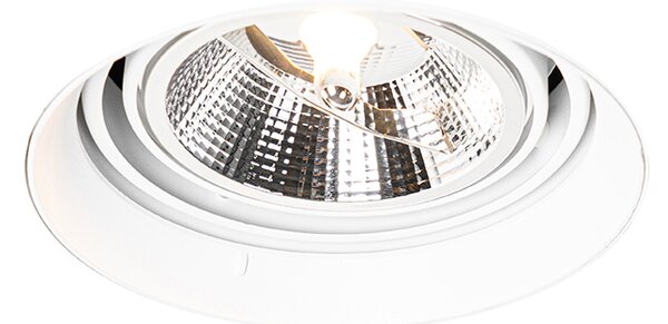 Spot modern îngropat alb GU10 AR111 rotund fără rama - Oneon