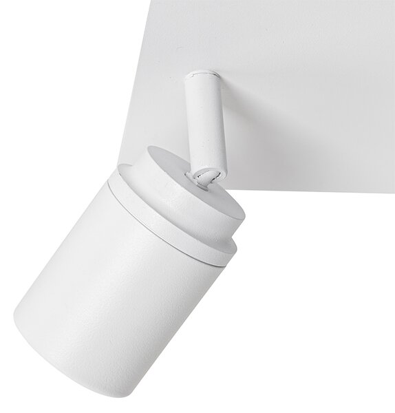 Spotlight modern pentru baie alb pătrat cu 2 lumini IP44 - Ducha
