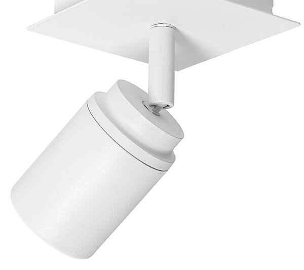 Spot modern pentru baie alb pătrat IP44 - Ducha
