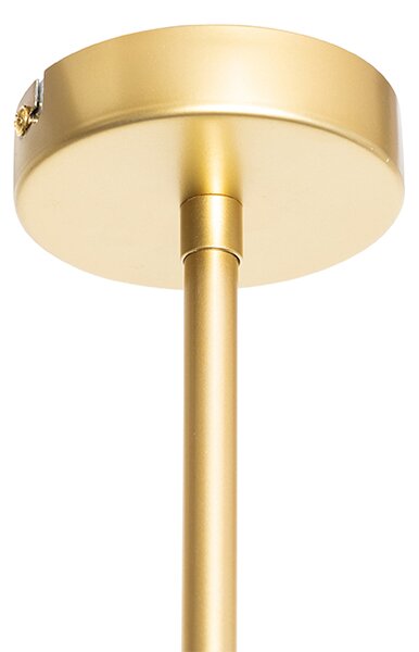 Lampa suspendată de design neagră și aurie cu 6 lumini - Sinem