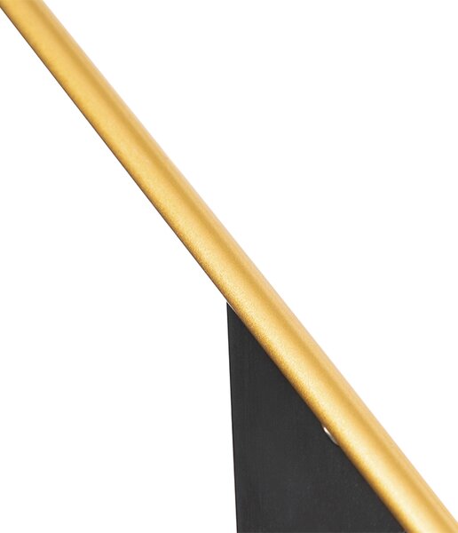 Lampa suspendată de design neagră și aurie cu 6 lumini - Sinem