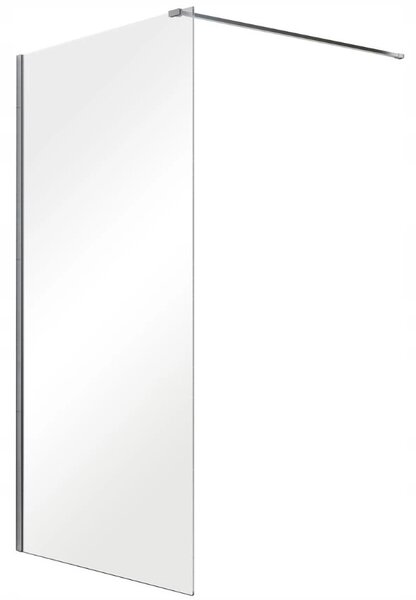 Invena Walk-In, paravan de dus 80X200cm, sticla transparenta 8mm, profil cromat, INV-AK-32-186-O