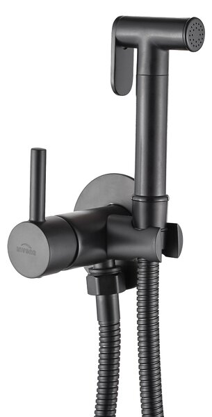 Invena Invena, baterie pentru bideu ascuns, negru mat, BP-00-B04-L