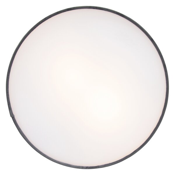 Plafoniera moderna gri 40 cm cu interior auriu - Drum
