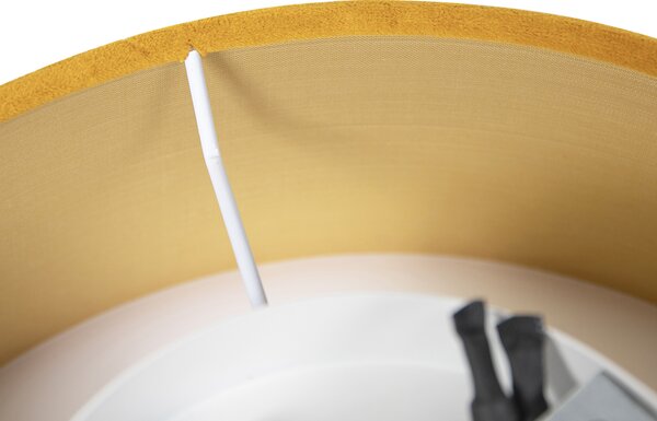 Plafoniera moderna galbena cu interior auriu 30 cm - Drum