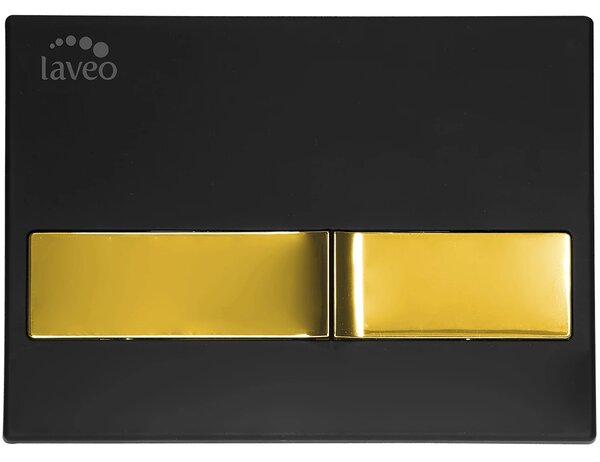 Laveo Beni, buton de spălare a toaletei, negru-auriu, LAV-VPB_795G
