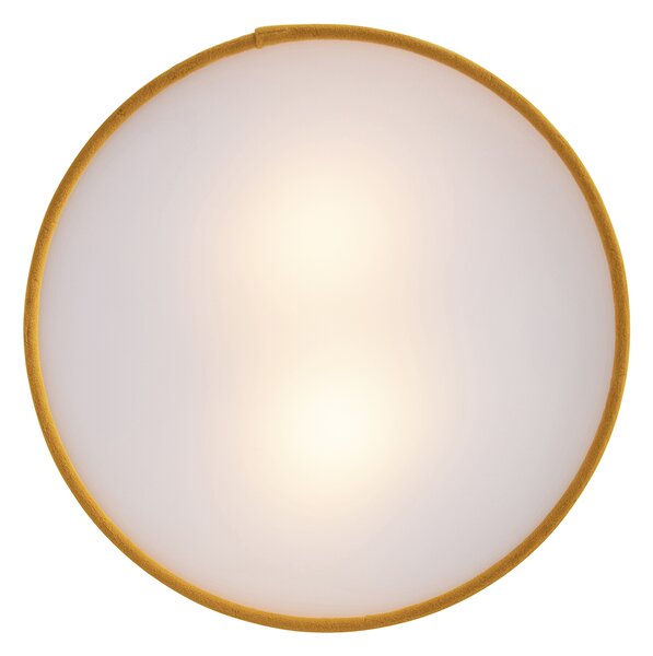 Plafoniera moderna galbena cu interior auriu 30 cm - Drum