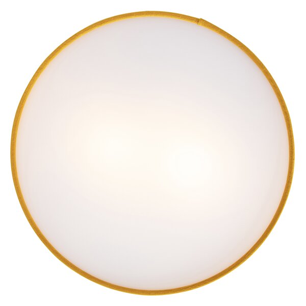 Plafoniera moderna ocru 40 cm cu interior auriu - Drum