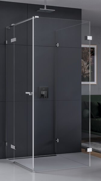 New Trendy Eventa cabină de duș 90x90 cm pătrat crom luciu/sticlă transparentă EXK-0202