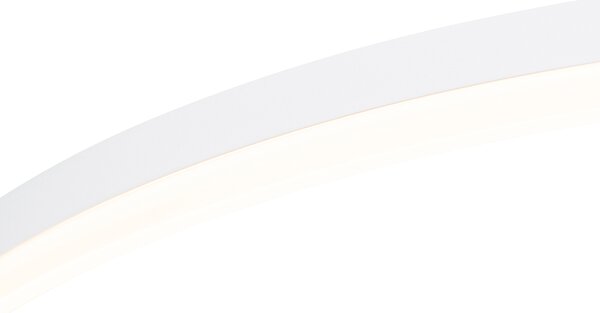 Lampă pendant de design albă 80 cm cu LED inclus cu dimmer în 3 trepte - Anello