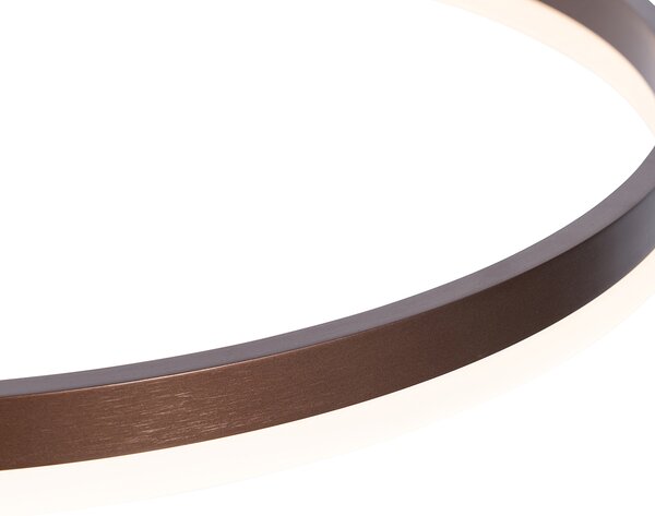 Lampă suspendată bronz închis 60 cm inclusiv LED cu dimmer în 3 trepte - Anello