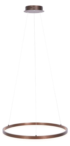 Lampă suspendată bronz închis 60 cm inclusiv LED cu dimmer în 3 trepte - Anello