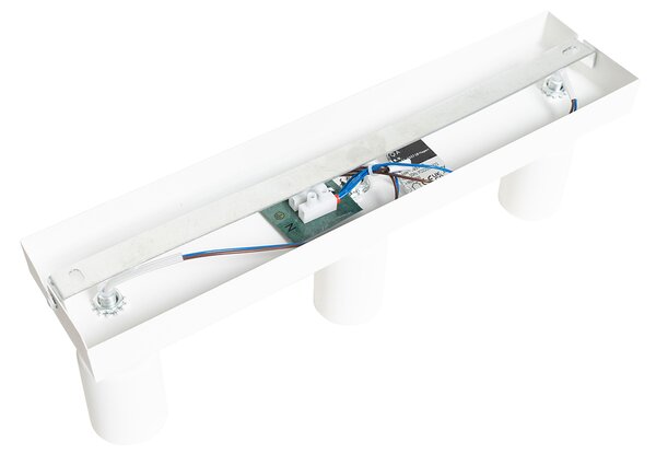 Spotlight modern alb dreptunghiular cu 3 lumini - Facil