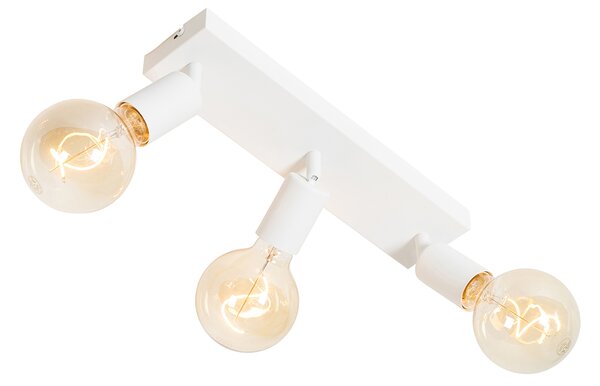 Spotlight modern alb dreptunghiular cu 3 lumini - Facil