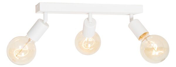 Spotlight modern alb dreptunghiular cu 3 lumini - Facil