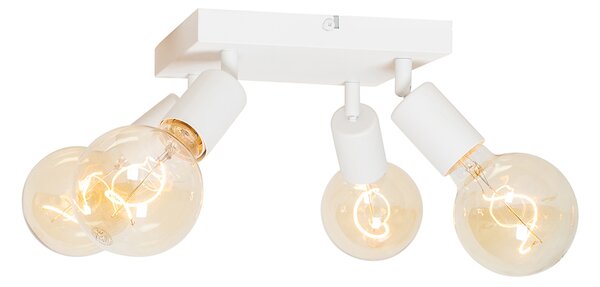 Spot modern alb pătrat cu 4 lumini - Facil
