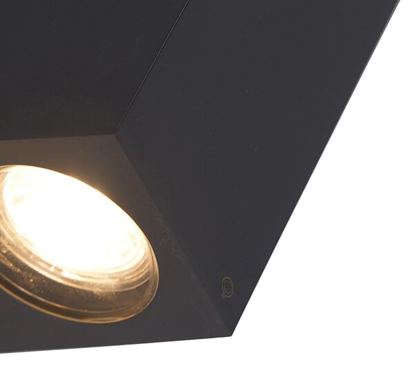Lampă de perete inteligentă gri din plastic, incl. 2 Wifi GU10 - Baleno