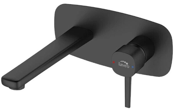 Laveo Pola, baterie pentru lavoar ascuns, negru mat, LAV-BAP_722P