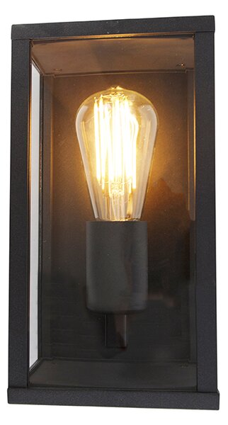 Lampa de perete inteligentă neagră 26 cm IP44 incl. WiFi ST64 - Charlois