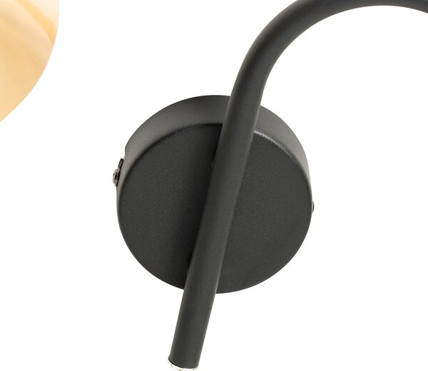 Plafoniera moderna neagra si aurie cu 3 lumini - Lofty