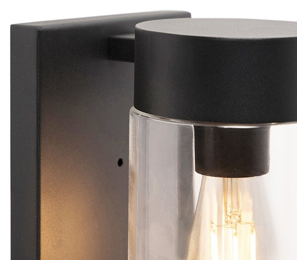Lampă de perete inteligentă de exterior neagră IP44 incl. WiFi ST64 - Jarra