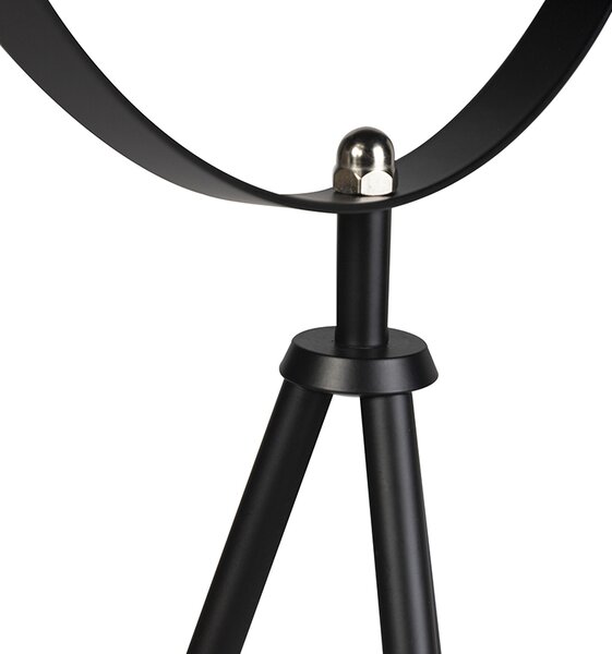 Lampă de podea inteligentă cu trepied negru incl. Wifi A60 - Magna 40 Eglip