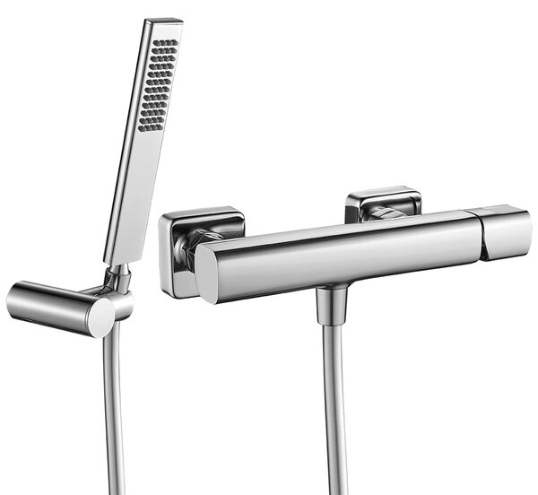 Laveo Tores, baterie de duș cu set manual de duș cu punct, crom, LAV-BVT_041D
